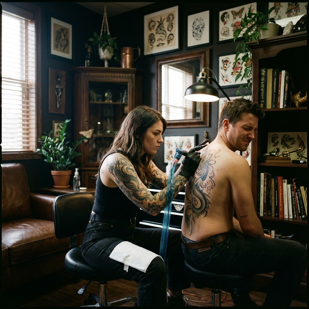 Tattoo studio interior